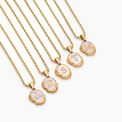 Pearl Initial Pendant Necklace
