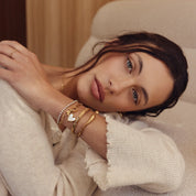 Paperclip Initial Heart Duo Bracelet