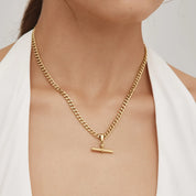 Curb Chain Fob Necklace