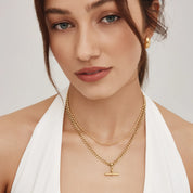 Curb Chain Fob Necklace