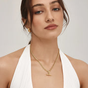 Curb Chain Fob Necklace