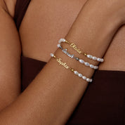 Freshwater Pearl Name Bracelet
